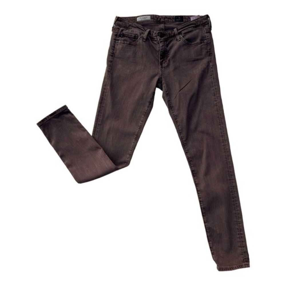 AG‎ Adriano Goldschmied The Super Skinny Brown Jeans Size 27